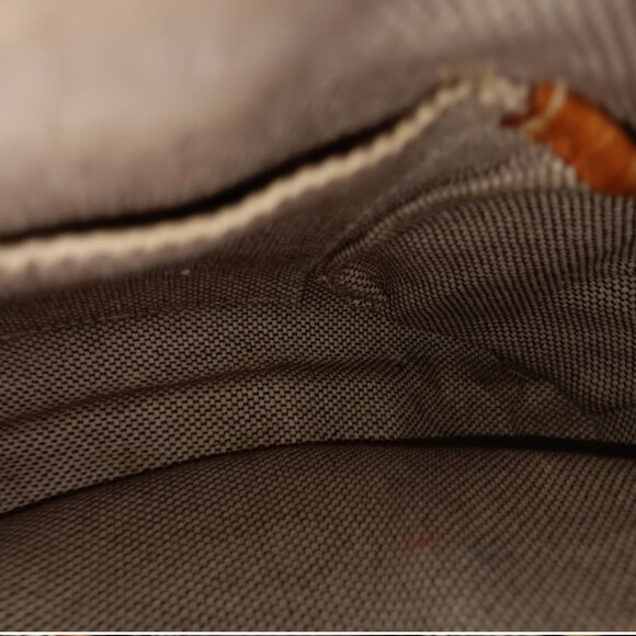 Dooney & Bourke PRE-LOVED Signature Logo DB Black Canvas & Brown Leather Purse - Picture 7 of 14